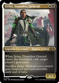 Magic: The Gathering Single - March of the Machine: The Aftermath - Jirina, Dauntless General (Foil Etched) - Rare/0132 - Lightly Played