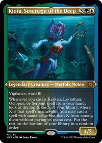 Magic: The Gathering Single - March of the Machine: The Aftermath - Kiora, Sovereign of the Deep (Foil Etched) - Mythic/0135 - Lightly Played