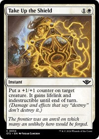 Magic: The Gathering Single - Outlaws of Thunder Junction - Take Up the Shield - FOIL Common/0034 - Lightly Played