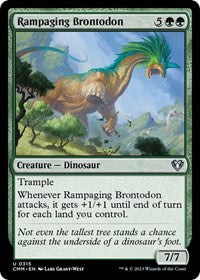 Magic: The Gathering Single - Commander Masters - Rampaging Brontodon - FOIL Uncommon/0315 - Lightly Played