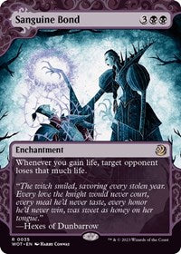 Magic: The Gathering Single - Wilds of Eldraine: Enchanting Tales - Sanguine Bond - Rare/0035 Lightly Played