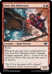 Magic: The Gathering Single - Outlaws of Thunder Junction - Iron-Fist Pulverizer - FOIL Common/0131 Lightly Played