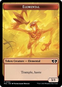 Magic: The Gathering Single - March of the Machine: Multiverse Legends - Elemental Token - Token/0002 - Lightly Played