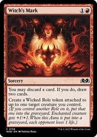 Magic: The Gathering Single - Wilds of Eldraine - Witch's Mark (Foil) - Common/0158 Lightly Played