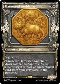 Magic: The Gathering Single - March of the Machine: The Aftermath - Harnessed Snubhorn (Showcase) (Foil) - Uncommon/0053 - Lightly Played