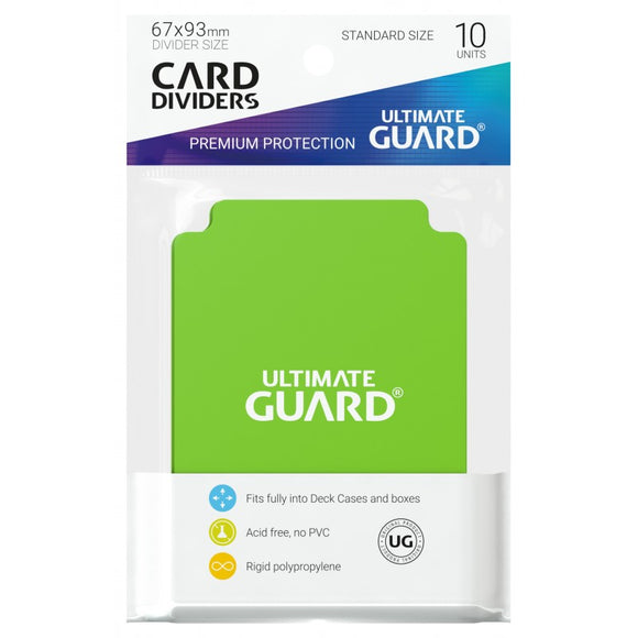 Card Dividers: Standard Size- Light Green