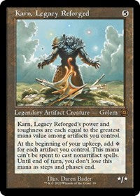 Magic: The Gathering Single - March of the Machine: The Aftermath - Karn, Legacy Reforged (Retro Frame) (Foil) - Rare/0099 - Lightly Played