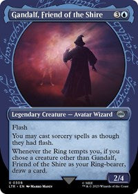 Magic: The Gathering Single - Universes Beyond: The Lord of the Rings: Tales of Middle-earth - Gandalf, Friend of the Shire (Showcase) (Foil) - Uncommon/0308 - Lightly Played