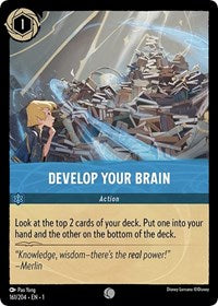 Disney Lorcana Single - First Chapter - Develop Your Brain - Common/181 Lightly Played