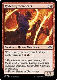 Magic: The Gathering Single - Outlaws of Thunder Junction - Rodeo Pyromancers - FOIL Common/0143 Lightly Played
