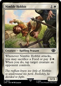 Magic: The Gathering Single - Universes Beyond: The Lord of the Rings: Tales of Middle-earth - Nimble Hobbit (Foil) - Common/0023 - Lightly Played