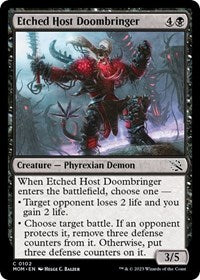 Magic: The Gathering Single - March of the Machine -  Etched Host Doombringer - Common/0102 - Lightly Played