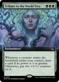 Magic: The Gathering Single - March of the Machine - Tribute to the World Tree (Extended Art) (Foil) - Rare/0373 - Lightly Played
