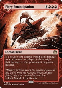 Magic: The Gathering Single - Wilds of Eldraine: Enchanting Tales - Fiery Emancipation - Rare/0042 Lightly Played