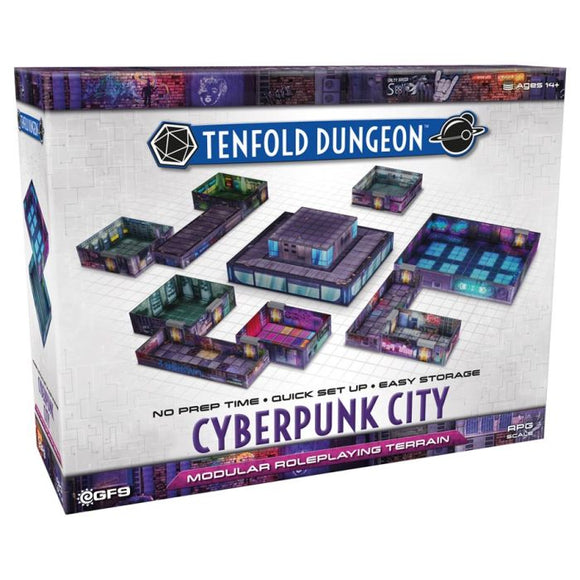 Tenfold Dungeon: Modular Roleplaying Terrain Set- Cyberpunk City