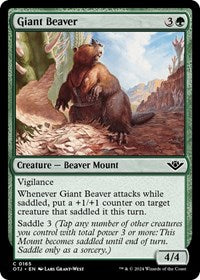 Magic: The Gathering Single - Outlaws of Thunder Junction - Giant Beaver - FOIL Common/0165 Lightly Played