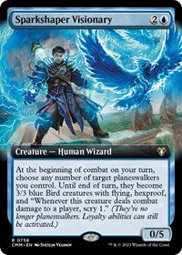Magic: The Gathering Single - Commander Masters - Sparkshaper Visionary (Extended Art) - Rare/0758 - Lightly Played