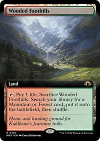 Magic: The Gathering Single - Modern Horizons 3 - Wooded Foothills (Extended Art) - Rare/0467 - Lightly Played