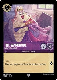Disney Lorcana Single - First Chapter - The Wardrobe, Belle's Confidant - FOIL Common/057 Lightly Played