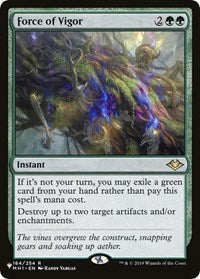 Magic: The Gathering Single - The List - Modern Horizons - Force of Vigor - Rare/164 Lightly Played