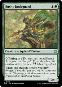 Magic: The Gathering Single - Bloomburrow - Bushy Bodyguard - FOIL Uncommon/0166 - Lightly Played