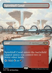 Magic: The Gathering Single - Outlaws of Thunder Junction - Spirebluff Canal (Borderless) - FOIL Rare/0304 - Lightly Played