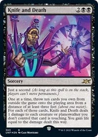 Magic: The Gathering - Unfinity - Knife and Death (Galaxy Foil) - Rare/363 Lightly Played