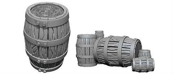 WizKids Deep Cuts Unpainted Miniatures: W5 Barrel & Pile of Barrels