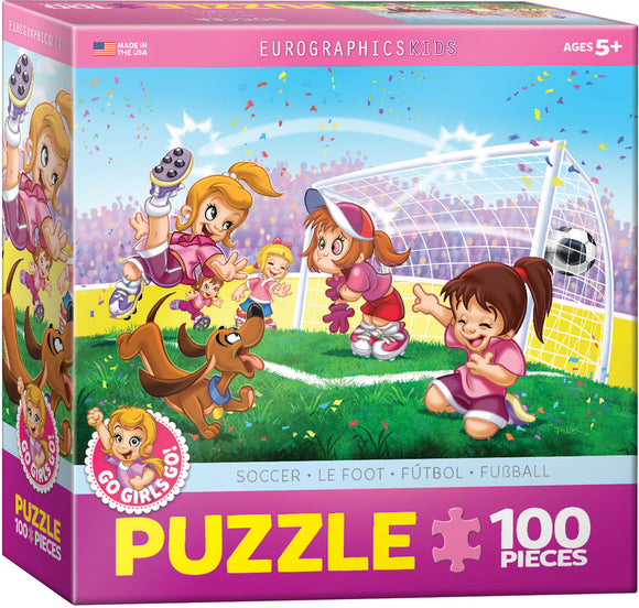 EuroGraphics Go Girls Go! Soccer 100-Piece Puzzle