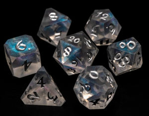 Avalore Moonstone Enceladus - 7 Piece RPG Dice Set