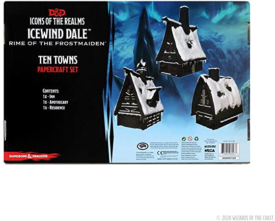 Dungeons & Dragons Fantasy Miniatures: Icons of the Realms Icewind Dale: Rime of the Frostmaiden - Ten Towns Papercraft Set