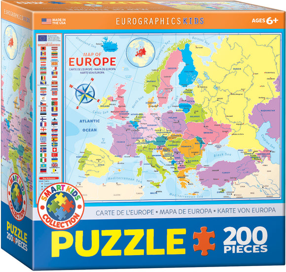 EuroGraphics Map of Europe 200-Piece Puzzle.