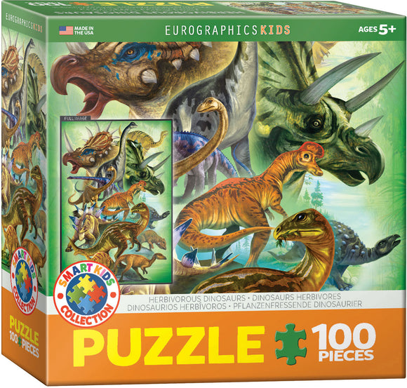 EuroGraphics Herbivorous Dinosaurs 100-Piece Puzzle