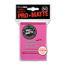 Pro-Matte Deck Protectors Pack: Bright Pink 50ct