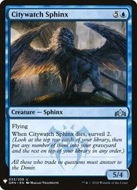 Magic: The Gathering Single - The List - Guilds of Ravnica - Citywatch Sphinx - Uncommon/033 Lightly Played
