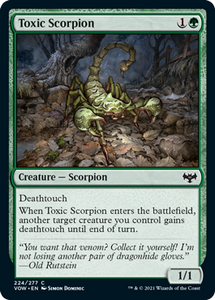 Magic: The Gathering - Innistrad: Crimson Vow - Toxic Scorpion FOIL Common/224 Lightly Played