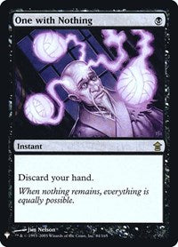 Magic: The Gathering - Mystery Booster: Retail Exclusives - One with Nothing FOIL Rare/084 Lightly Played