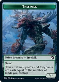 Magic: The Gathering Single - Innistrad: Midnight Hunt - Treefolk Token - Token/012 Lightly Played