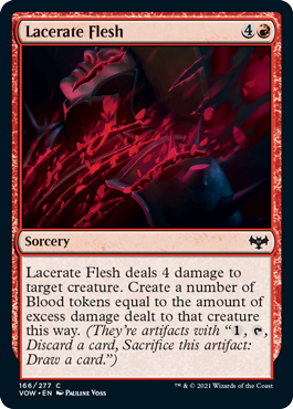 Magic: The Gathering - Innistrad: Crimson Vow - Lacerate Flesh Common/166 Lightly Played