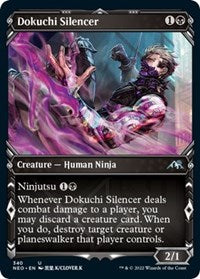 Magic: The Gathering Single - Kamigawa: Neon Dynasty - Dokuchi Silencer (Showcase) FOIL Uncommon/340 Lightly Played