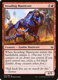 Magic: The Gathering - War of the Spark - Invading Manticore Common/134 Lightly Played