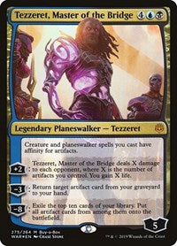 Magic: The Gathering - War of The Spark - Tezzeret, Master of the Bridge Buy-a-Box Promo FOIL Promo/275 Lightly Played