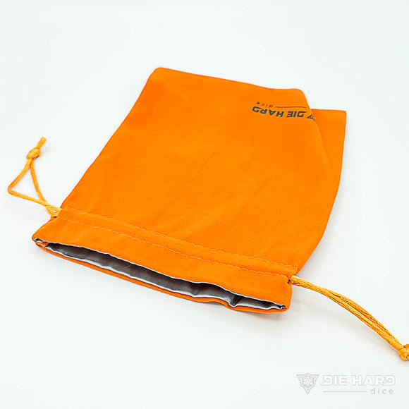 Satin Lined Velvet Bag - Medium Orange (5