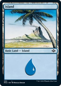 Magic: The Gathering Single - Modern Horizons 2 - Island (484) (Foil) Land/484 Lightly Played