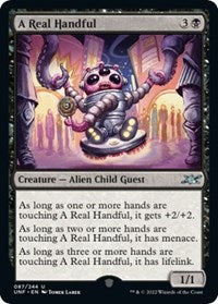 Magic: The Gathering - Unfinity - A Real Handful (Foil) - Uncommon/087 Lightly Played