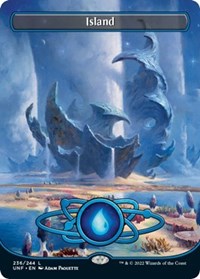Magic: The Gathering - Unfinity - Island (487) (Borderless) (Galaxy Foil) - Land/487 Lightly Played