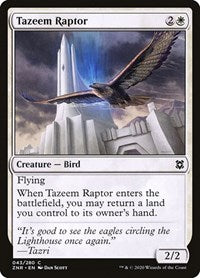Magic: The Gathering Single - Zendikar Rising - Tazeem Raptor Common/043 Lightly Played