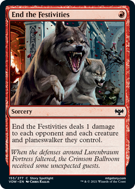 Magic: The Gathering - Innistrad: Crimson Vow - End the Festivities Common/155 Lightly Played