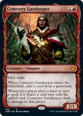 Magic: The Gathering - Innistrad: Crimson Vow - Cemetery Gatekeeper (Showcase) FOIL Mythic/304 Lightly Played