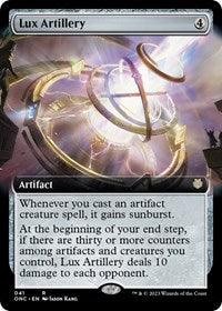 Magic: The Gathering Single - Commander: Phyrexia: All Will Be One - Lux Artillery (Extended Art) - Rare/041 Lightly Played